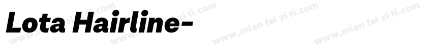 Lota Hairline字体转换